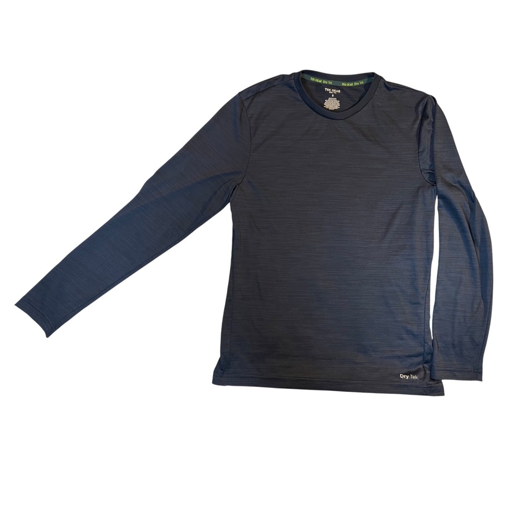 Tek Gear Dry Tek Women's Small Blue Black Long Sleeve Athletic Performance Shirt